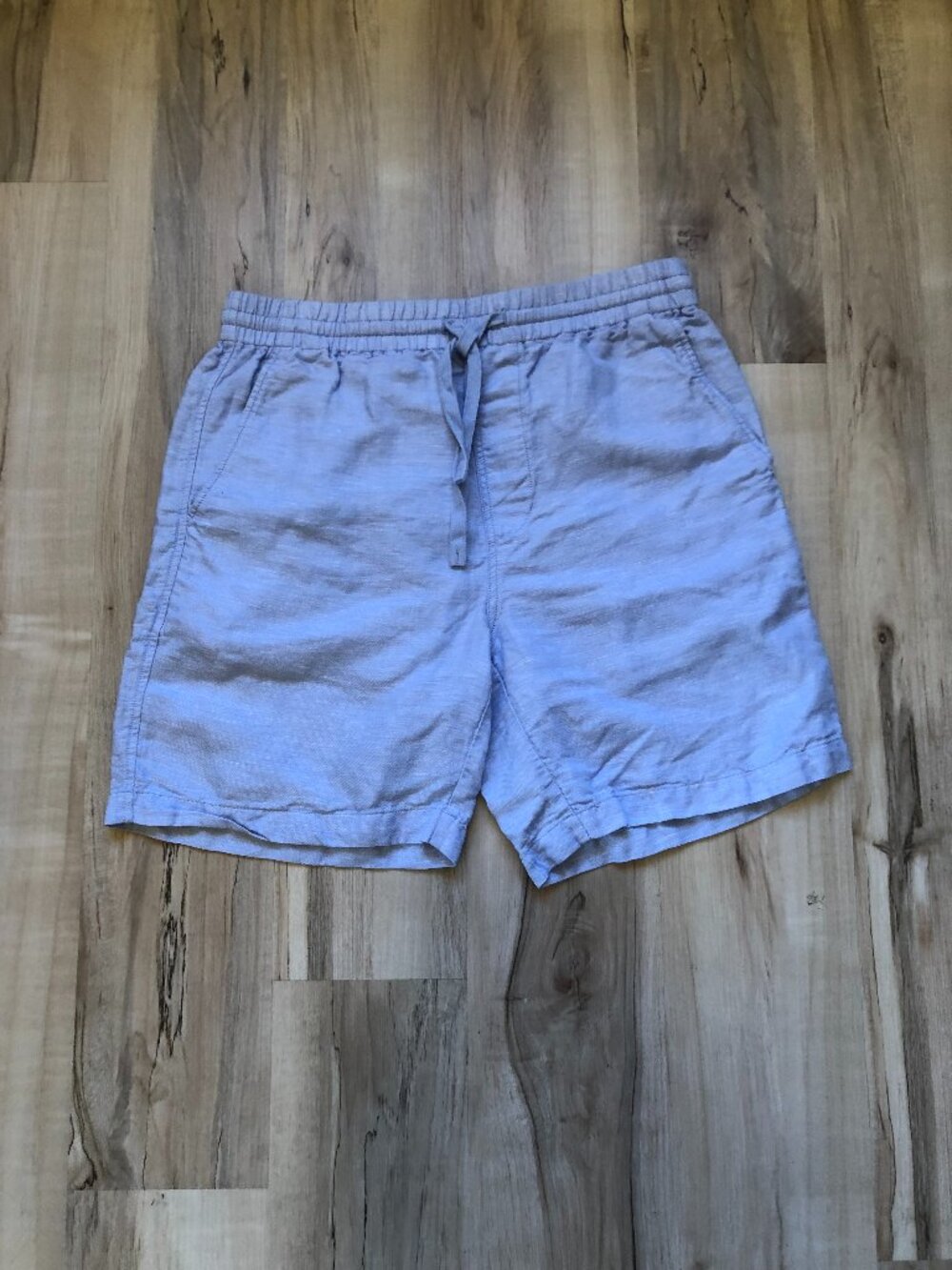 Panama Jack Men's Small Blue Linen Lyocell Drawstring Pull On Casual Shorts